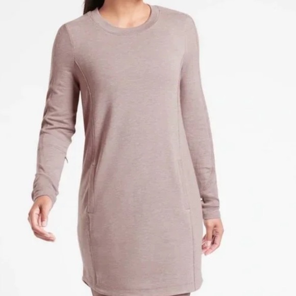 Athleta Long Sleeve Balance Active Sweater Sweatshirt Dress- Medium - Picture 1 of 7